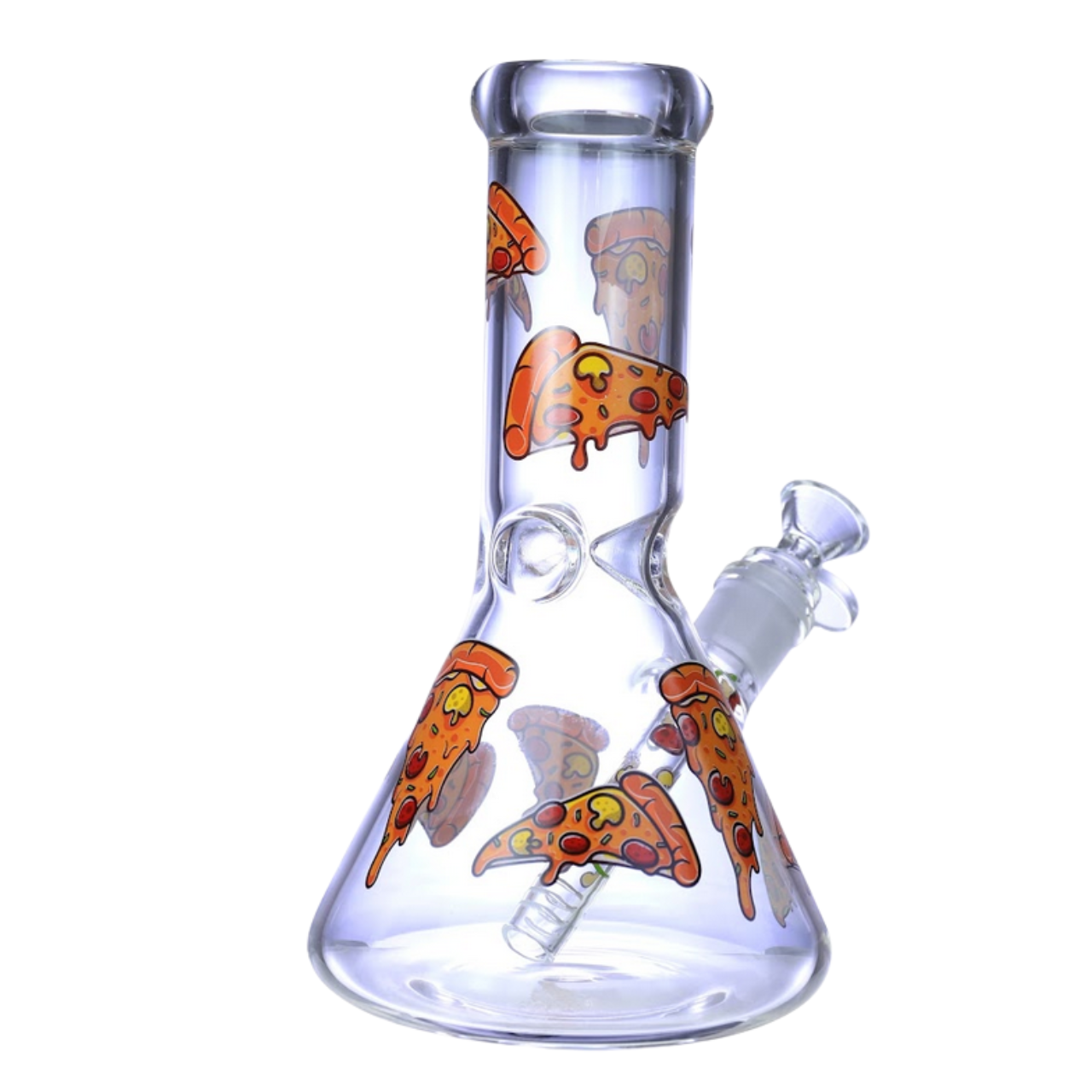 PREMIUM GLASS PIZZA SLICES DESIGN BEAKER 9" WATERPIPE (WP-617)